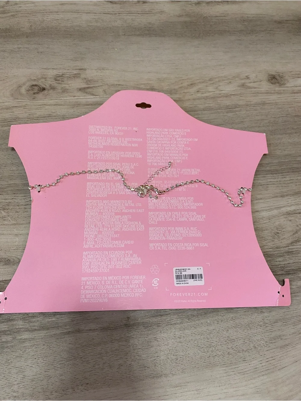 Crystal 'Barbie' Letter Chain Belt BARBIE forever 21 - NWT